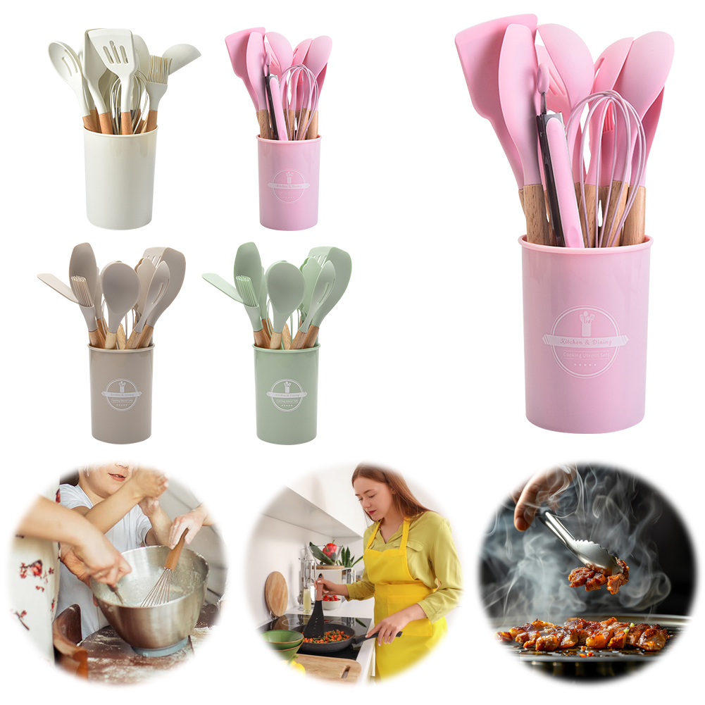 12Pcs Kitchen Utensil Set Heat - đánh giá và giá Home Cooking Cookbook