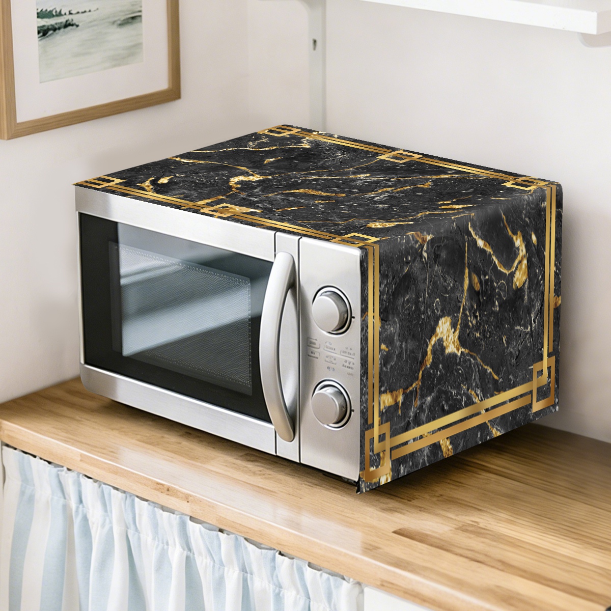 1pc Black Gold Oven Dust Cover - đánh giá và giá Home Cooking Appliances