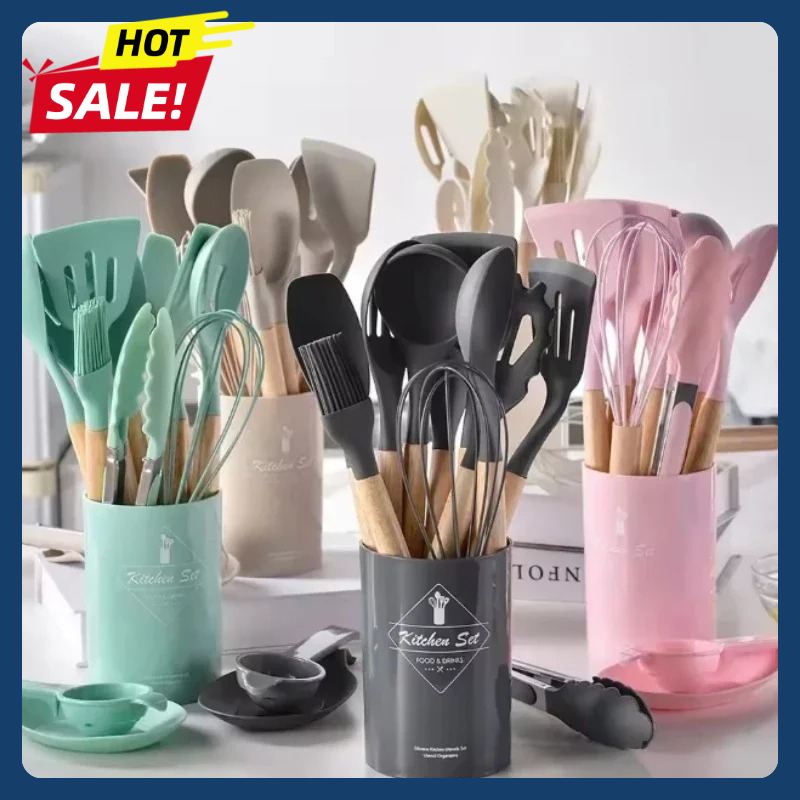 12Pcs Silicone Utensils Set No - đánh giá và giá Home Cooking Cookbook