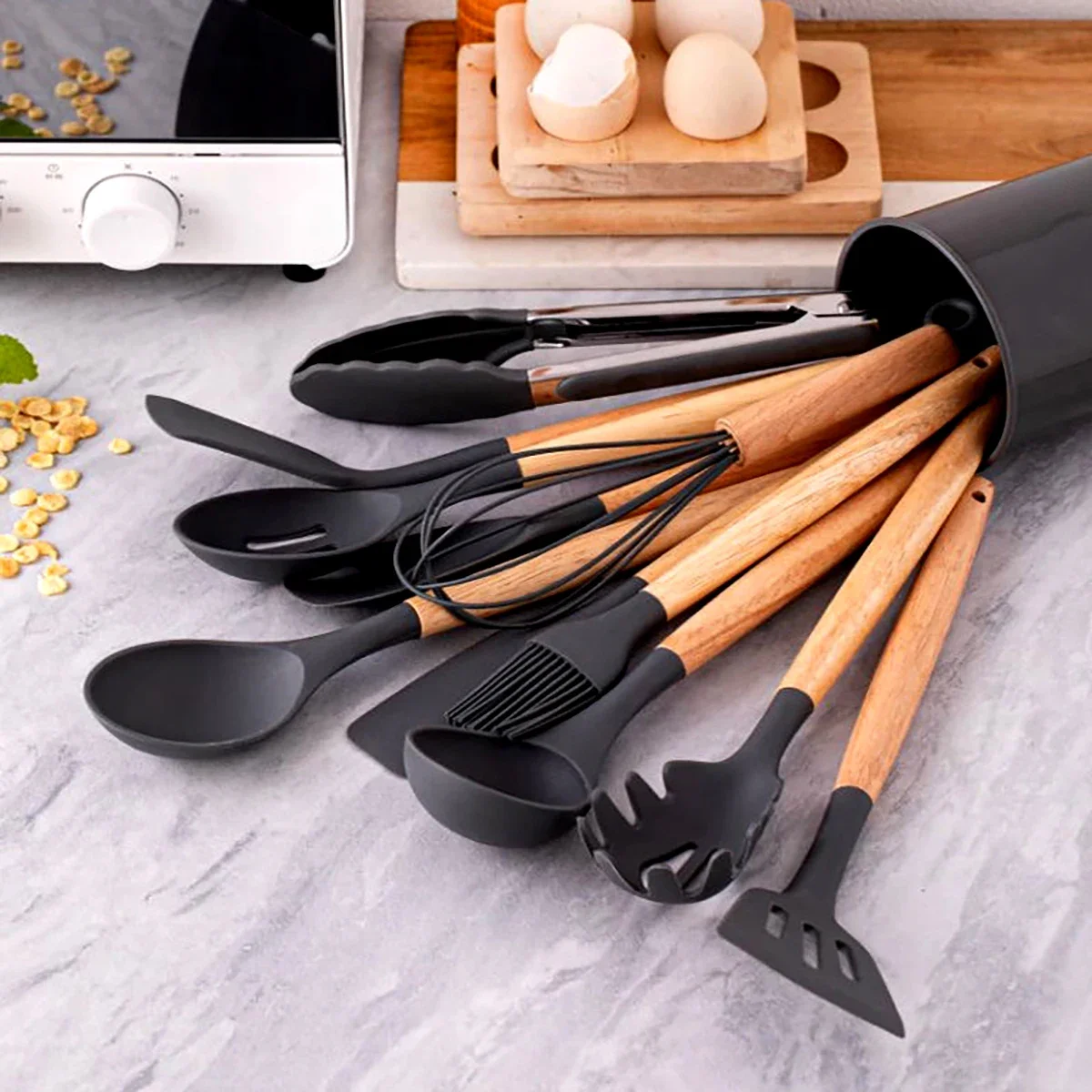 12Pcs Silicone Utensils Set No - đánh giá và giá Home Cooking Cookbook