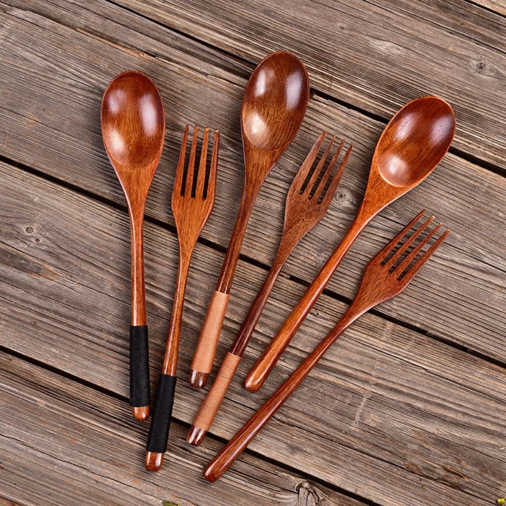 Natural Wooden Spoon Fork Dinn - đánh giá và giá Home Cooking Cookbook