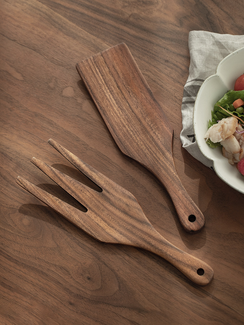 Wooden Salad Server, Wood Sala - đánh giá và giá Home Cooking Cookbook