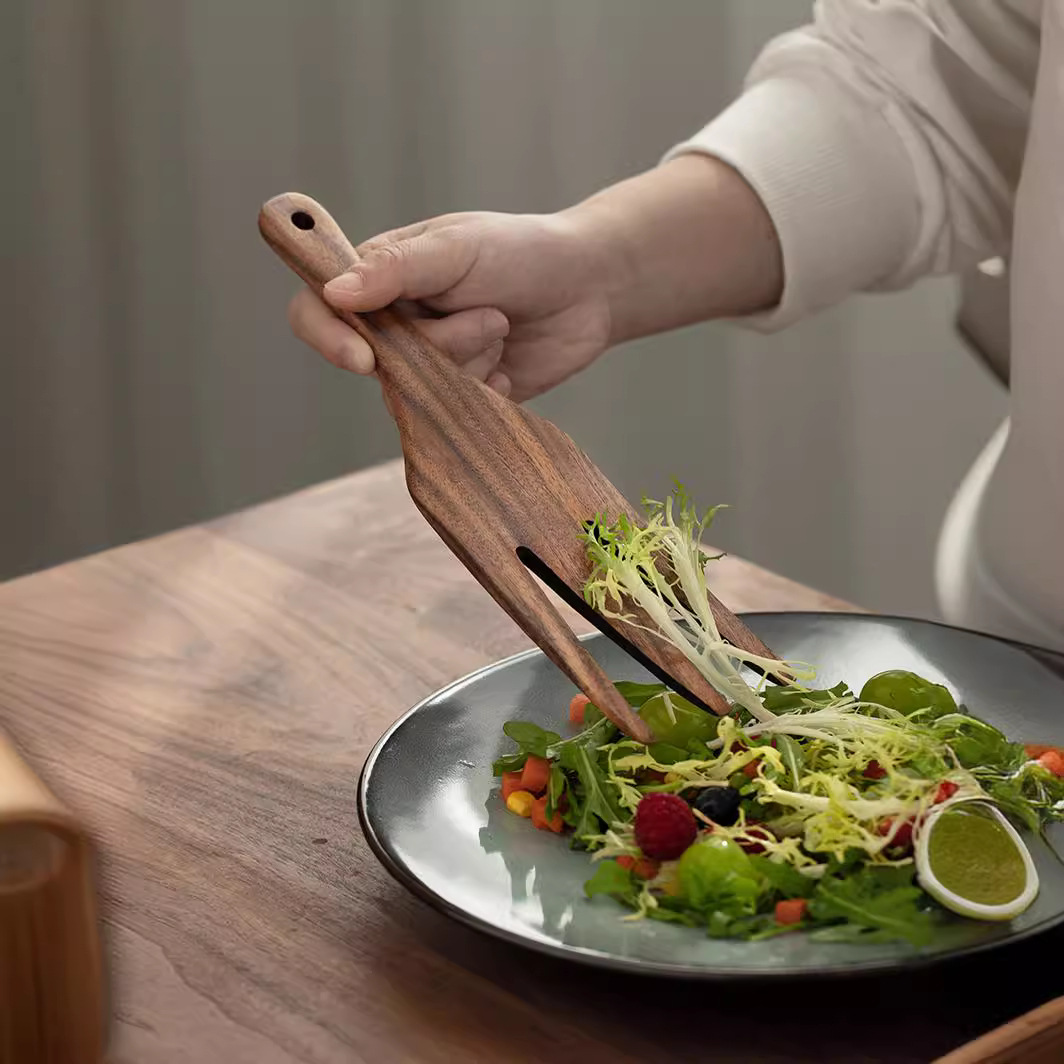 Wooden Salad Server, Wood Sala - đánh giá và giá Home Cooking Cookbook